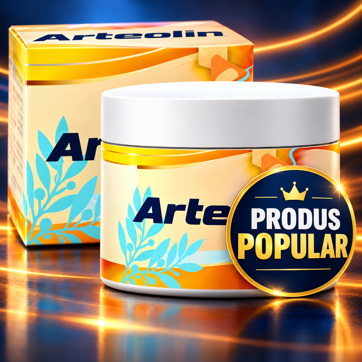 Arteolin, borcan și cutie
